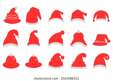 Santa Hat Illustration Design Set