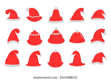 Santa Hat Illustration Design Set