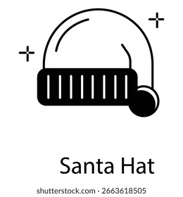 Weihnachtsmütze Illustration Vektor Symbol für Winterurlaub Feier Thema