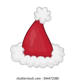 Santa hat isolated illustration on white background