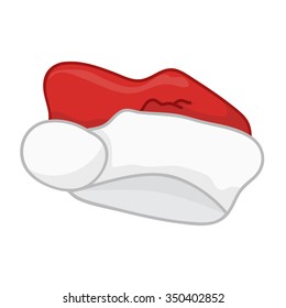 Santa hat isolated illustration on white background