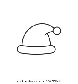 Santa hat line icon