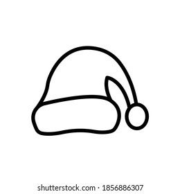 santa hat line icon design vector template
