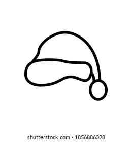 santa hat line icon design vector template