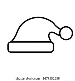 Santa hat line icon, logo isolated on white background