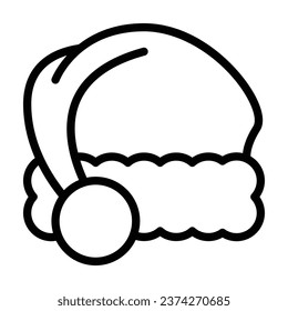 Santa hat eine Hutlinie Ikone. Perfekt für Grafikdesign, mobile, UI und Web-Meisterwerke