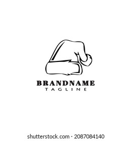 santa hat logo cartoon design icon template black modern isolated vector