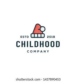 Santa hat logo design concept. Suitable for toys market logo.