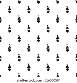 Santa hat, mustache and beard pattern. Simple illustration of Santa hat, mustache and beard vector pattern for web