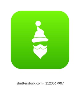 Santa hat, mustache and beard in simple style on a white background vector illustration