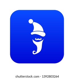 Santa hat, mustache and beard in simple style on a white background vector illustration