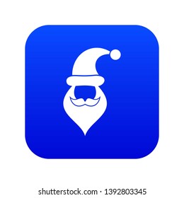 Santa hat, mustache and beard in simple style on a white background vector illustration