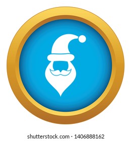 Santa hat, mustache and beard in simple style on a white background vector illustration