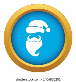 Santa hat, mustache and beard in simple style on a white background vector illustration
