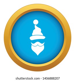 Santa hat, mustache and beard in simple style on a white background vector illustration