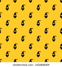 Santa hat, mustache and beard in simple style on a white background vector illustration