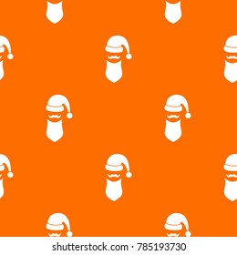 Santa hat, mustache and beard in simple style on a white background vector illustration