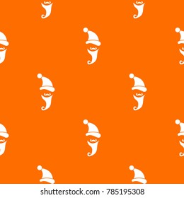 Santa hat, mustache and beard in simple style on a white background vector illustration