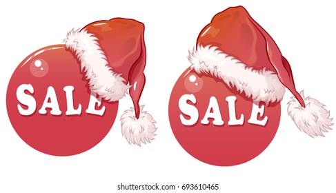 Santa hat, new year, christmas sale