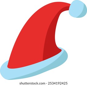 Santa hat on isolated background, for design decoration