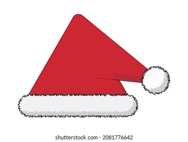 Santa hat on white background.