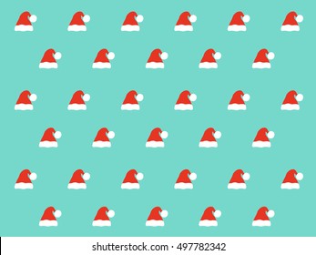 Santa hat pattern, Christmas background
