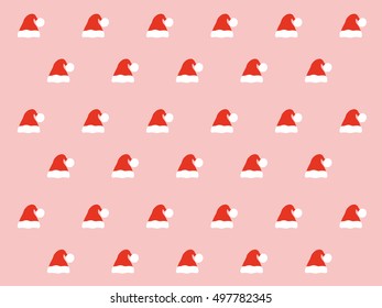 Santa hat pattern, Christmas background