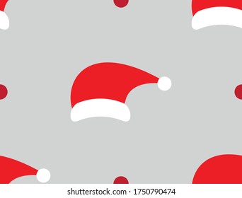 Santa hat, seamless texture for the design of wrapping pape