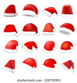 Santa hat set. Vector