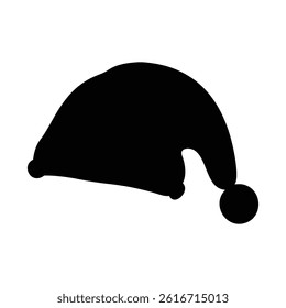Santa Hat Silhouette Vector art design