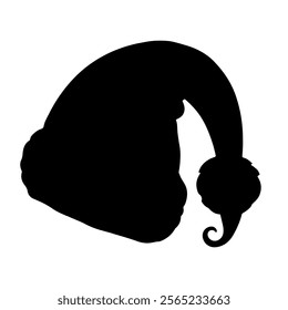 Santa hat  silhouette vector icon sign symbol illustration design.