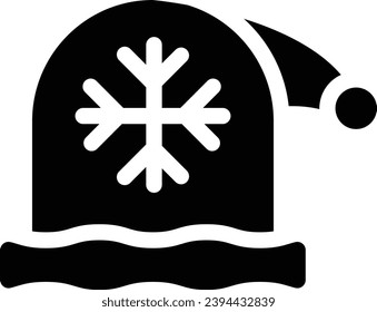 santa hat single vector line icon