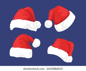 Santa hat vector art collection