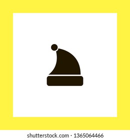 santa hat vector icon. flat design