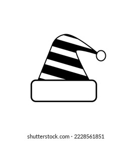 Santa hat vector icon isolated on white background, vector illustration