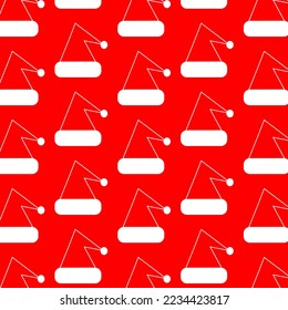 santa hat vector icon isolated on red background, vector illustration, wallpaper background