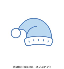 Santa hat vector icon stock illustration