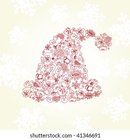 Santa hat - vector illustration