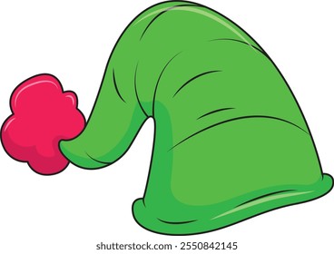 Ilustração de vetor de chapéu Santa. Chapéus Natal Papai Noel. Chapéus vetoriais para decoração de férias de inverno. 