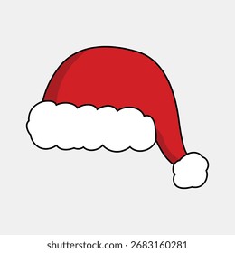 Weihnachtsmütze Vektor Illustration Weihnachten Urlaub Red Cap Design