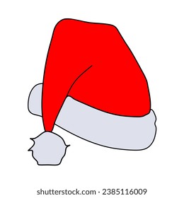 Santa hat vector, with simple design