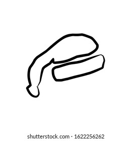 Santa hat vector sketch icon isolated on background. Hand drawn Santa hat icon. Santa hat sketch icon for infographic, website or app. eps 10