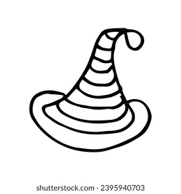 Santa hat vector sketch icon isolated on background
