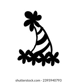 Santa hat vector sketch icon isolated on background