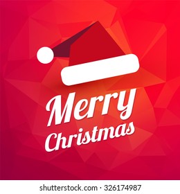 Santa hat wishes Merry Christmas