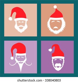 Santa hats and beards