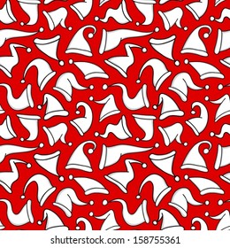 Santa hats. Seamless pattern. 