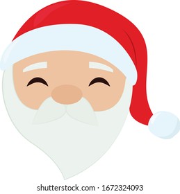 Weihnachtskopf, Illustration, Vektorillustration auf weißem Hintergrund.