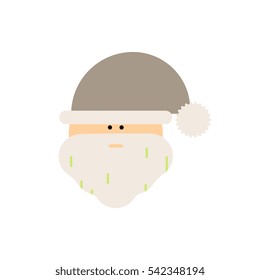 Santa head Vector illustration Santa Claus face