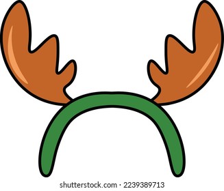 santa headband merry christmas hair accesories deer antler green xmas headband with brown antlers